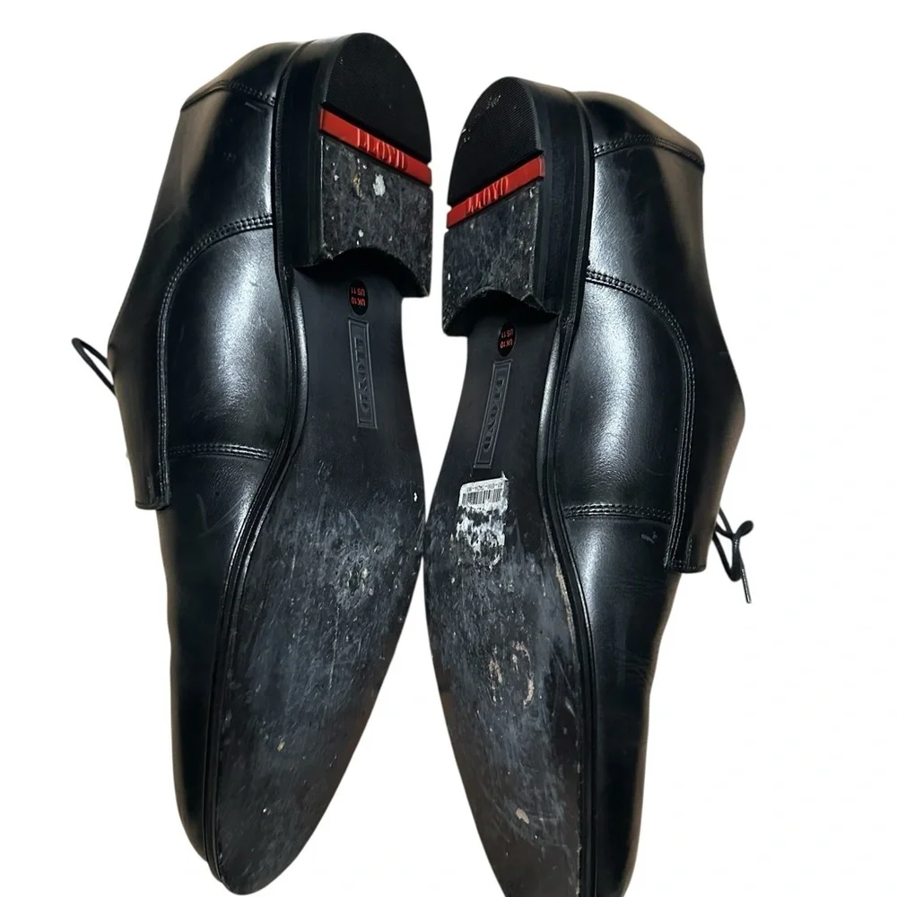 Lloyd of Germany Classic men Black Leather Oxfords shoes, size 11